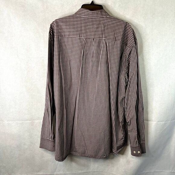 Old Navy Collection Gingham Plaid Long Sleeve Button Front Shirt Mens Size XL - Picture 2 of 9